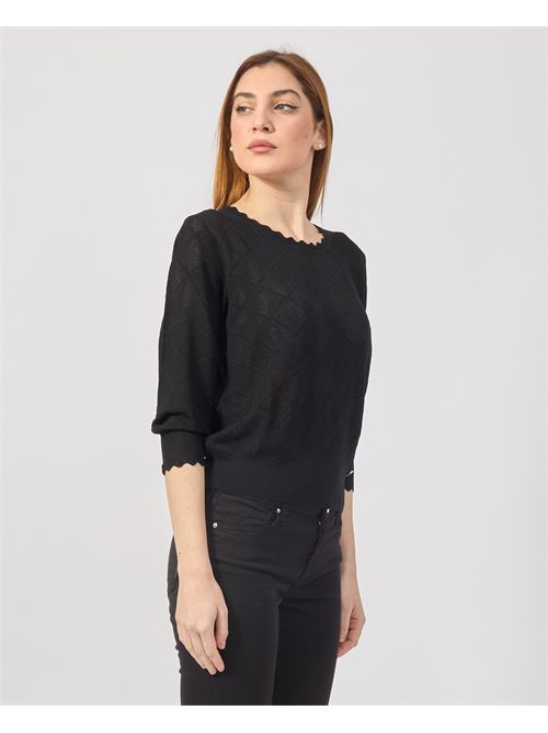 Maglia girocollo Yes Zee traforata YES ZEE | M437-BR000801